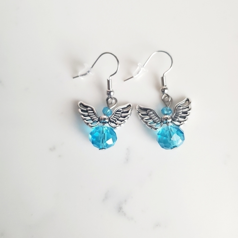 Sale ❤️😀Angel Earrings Blue Sale ❤